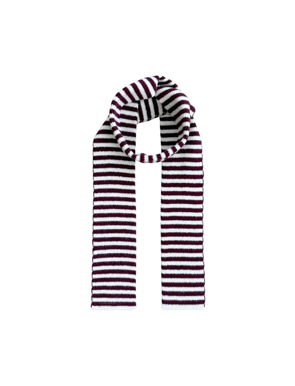 Striped long knitted winter scarf — layout reference