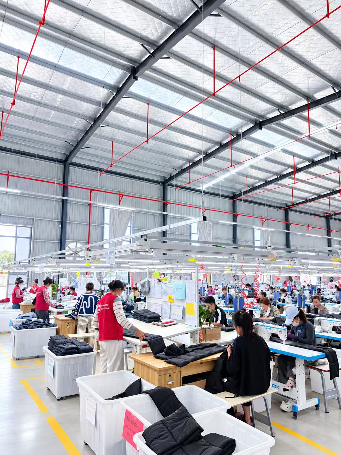 Cambodia partner factory — sewing and assembly